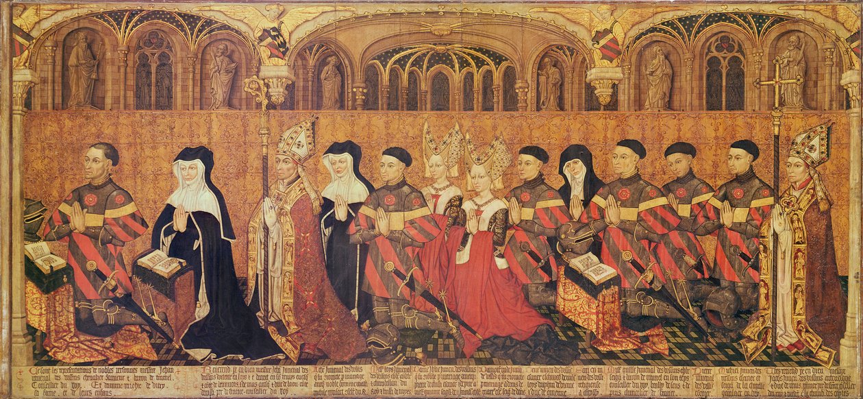 Jean I Jouvenel des Ursins (1360-1431) feleségével, Michelle de Vitryvel (megh. 1456) és családjukkal, 1445-49 alkotó: French School