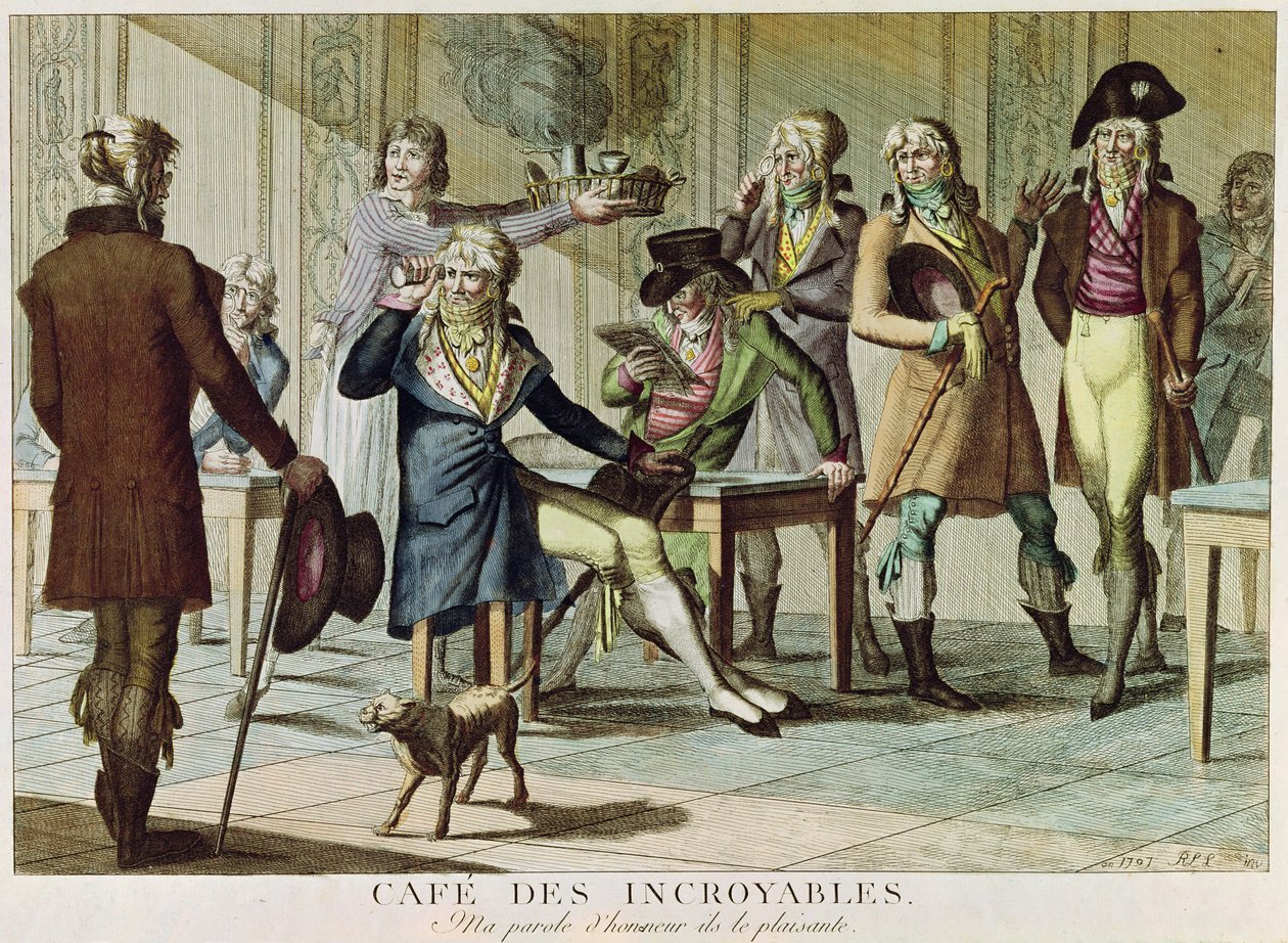 Le Cafe des Incroyables, 1797 alkotó: French School