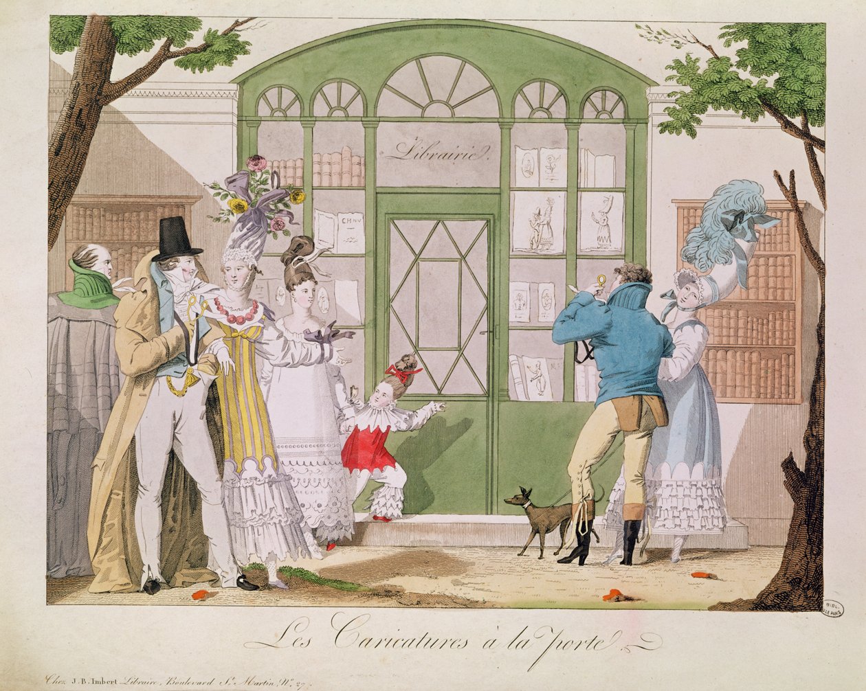 „A karikatúrák az ajtóban”, 1814 körül alkotó: French School