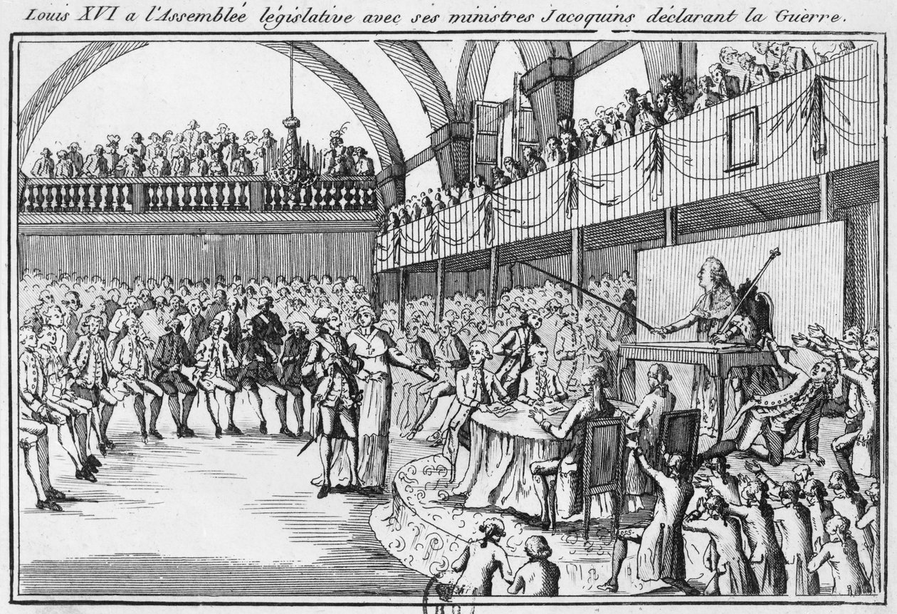 XVI. Lajos 1792. április 20-án hadat üzent Ausztriának alkotó: French School