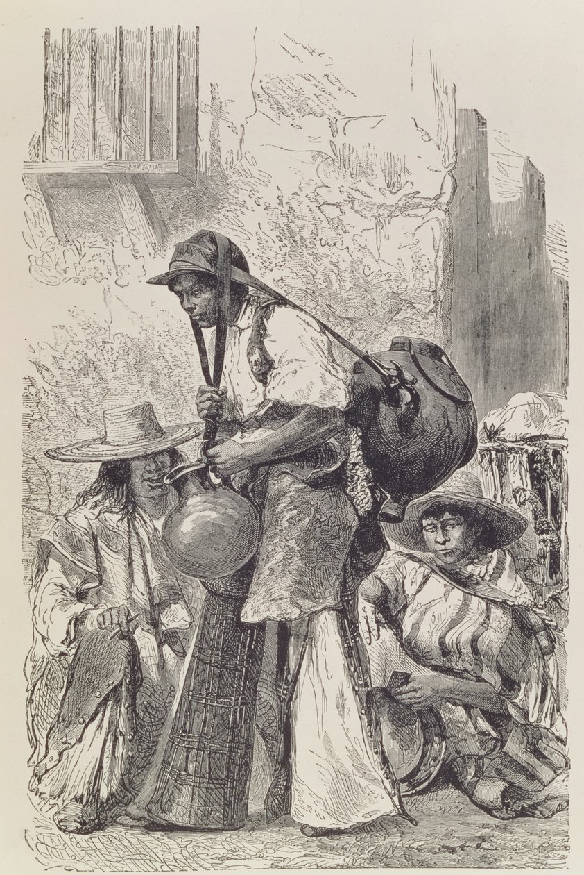 Claude-Joseph-Desire Charnay mexikói vízszállítója, "Az új világ ősi városaiból", pub. 1887 alkotó: French School