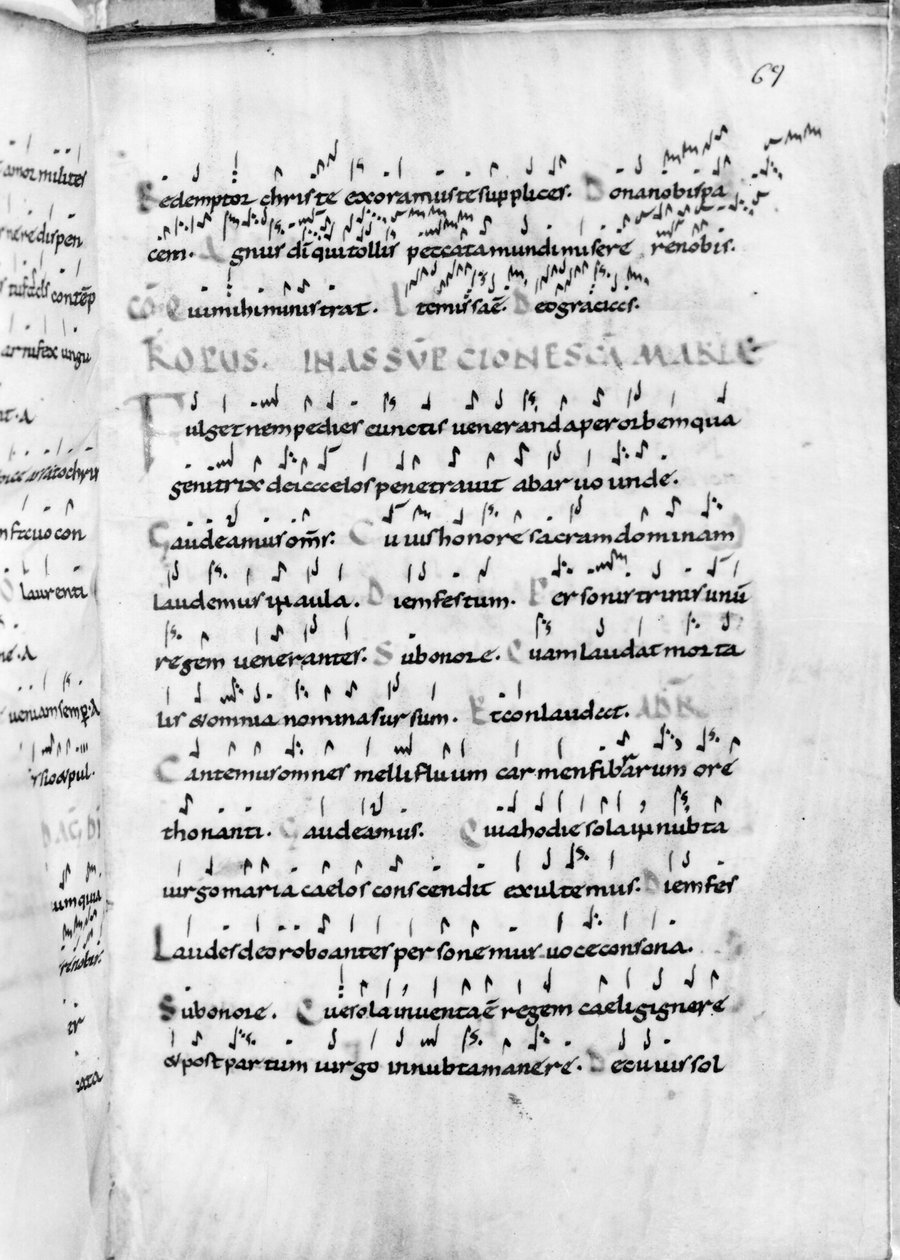 Ms 18 fol.69 Feltevés a Tropariumból alkotó: French School