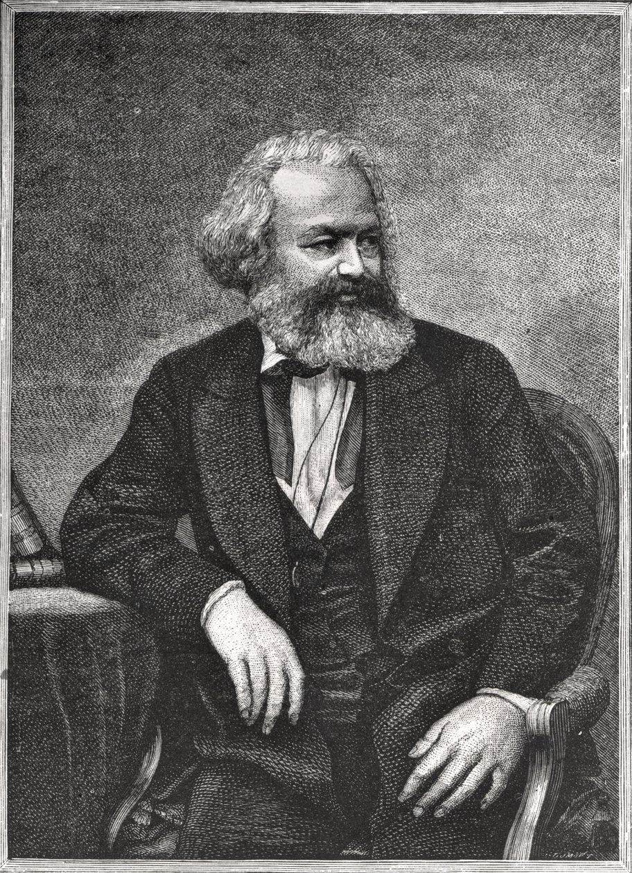 Karl Marx (1818-83) portréja 1857 alkotó: French School