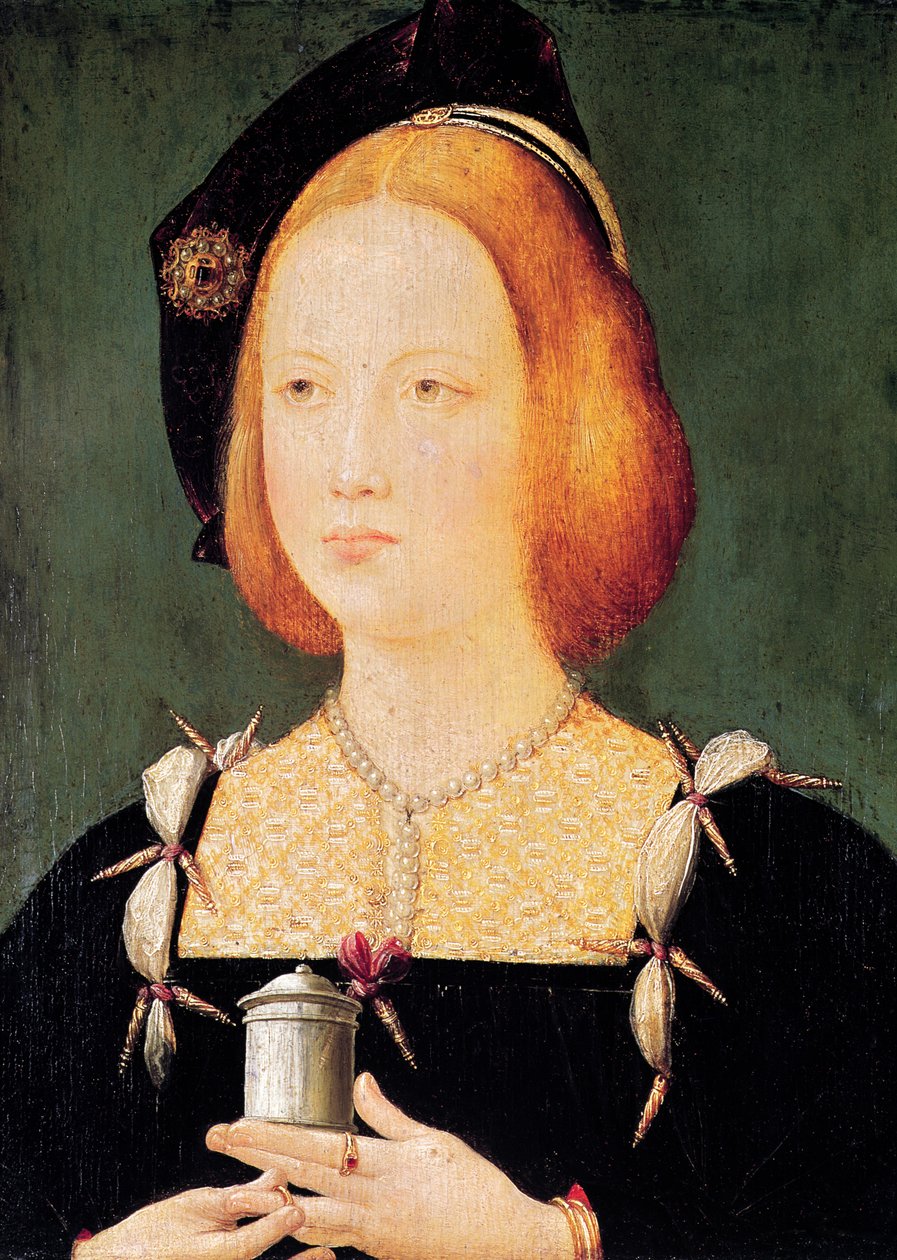 Anglia Mária (1496-1533) portréja, XII. Lajos (1494-1533) felesége, 1514 körül alkotó: French School
