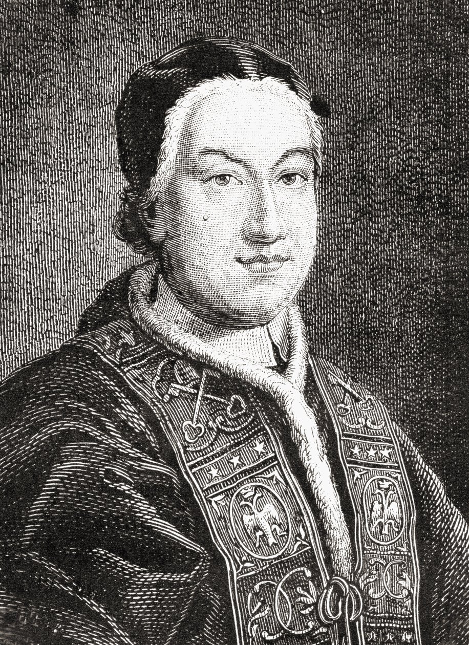 Pius portréja (Giovanni Angelo Braschi) (1717-99) pápa 1775-ből alkotó: French School