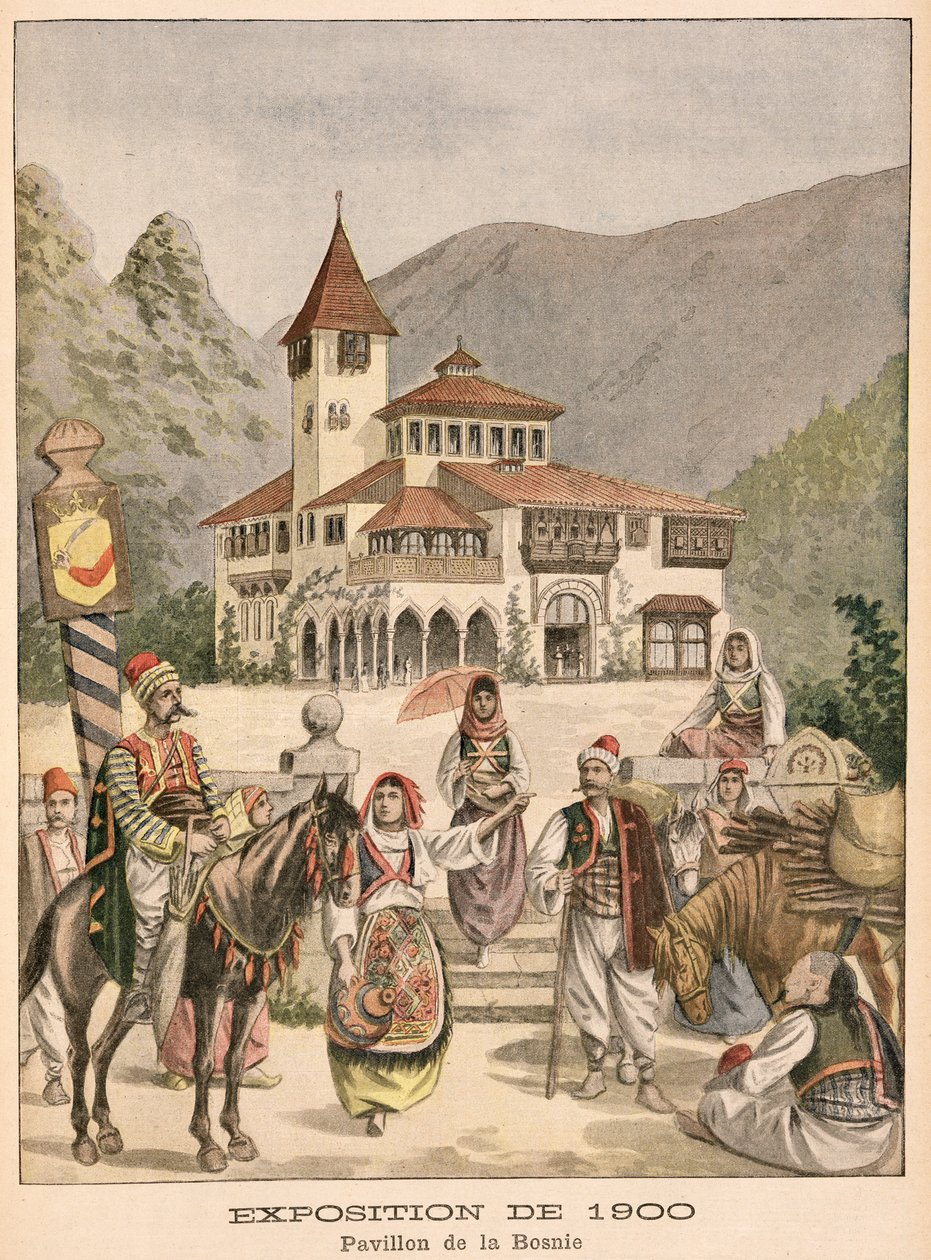 A boszniai pavilon az 1900. évi párizsi egyetemes kiállításon, illusztráció a „Le Petit Journal”-ból, 1900. május 27. alkotó: French School