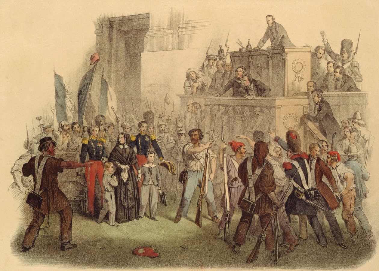 A szentmisék a képviselőházban, 1848. február 24-én alkotó: French School