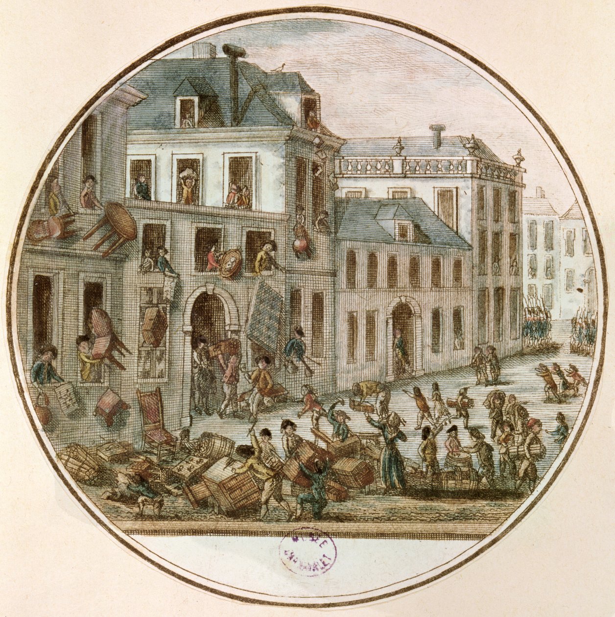 Az 1789. áprilisi Reveillon-lázadás alkotó: French School
