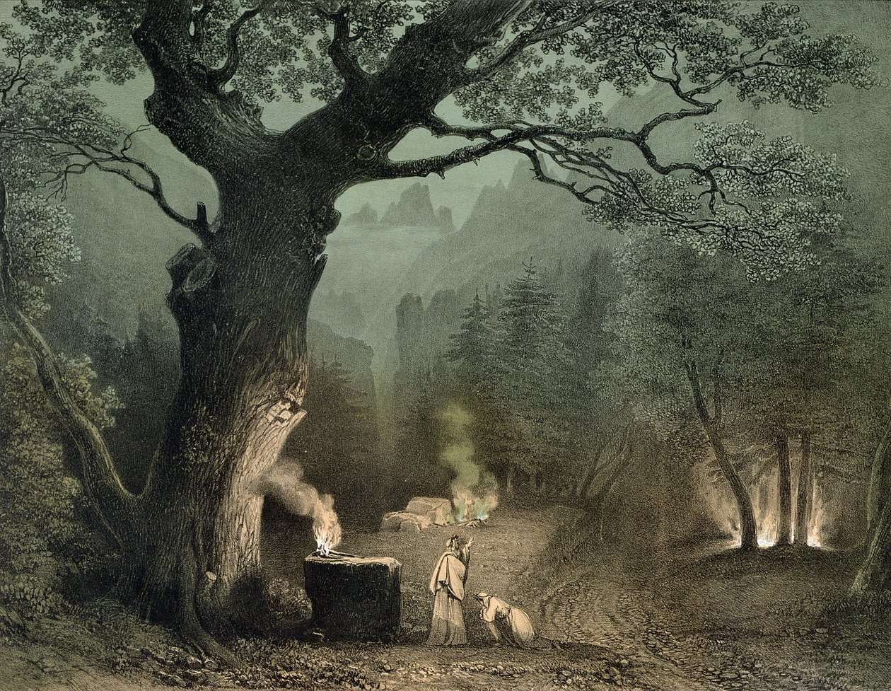 A druidák szent ligete Vincenzo Bellini (1802-35) „Norma” című operájából alkotó: French School