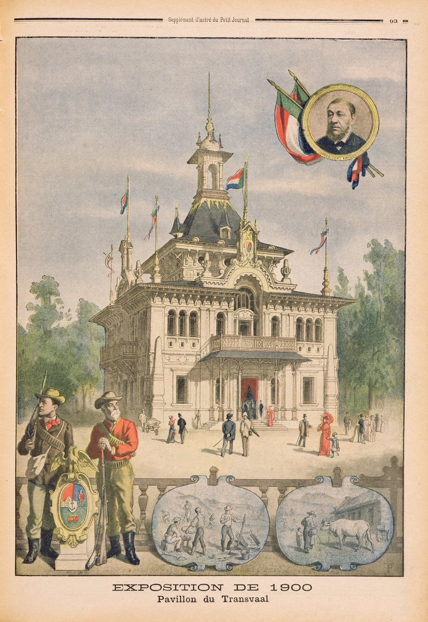 A Transvaal pavilon az 1900. évi párizsi egyetemes kiállításon, illusztráció a „Le Petit Journal”-ból, mellékillusztráció, 1900. március 25. alkotó: French School