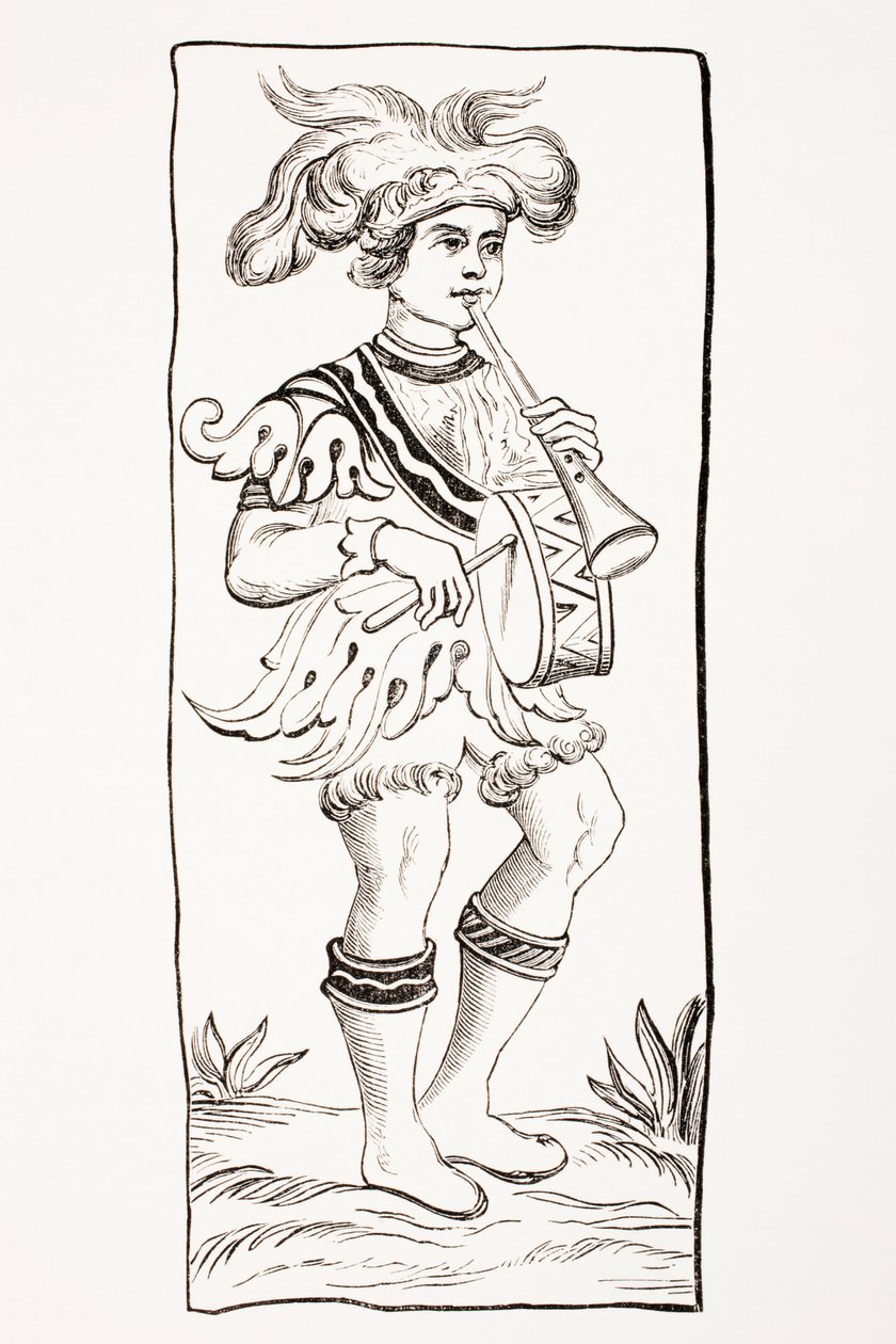 A jokerkártya egy 15. századi tarotpakliból, a „Les Arts au Moyen Age”-ből, 1873-ban alkotó: French School
