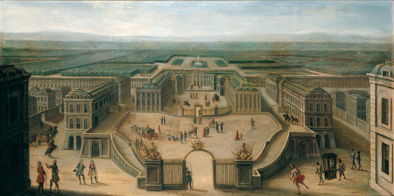 Kilátás Versailles-ra a Place d