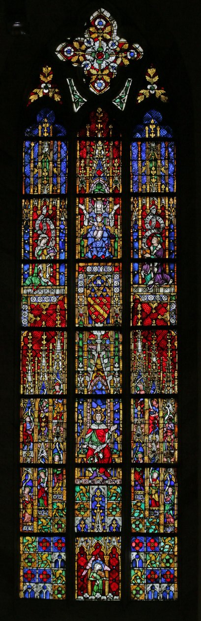 A trónoló Salamont ábrázoló ablak, c. 1320, 14-20. század (többnyire modern) alkotó: French School