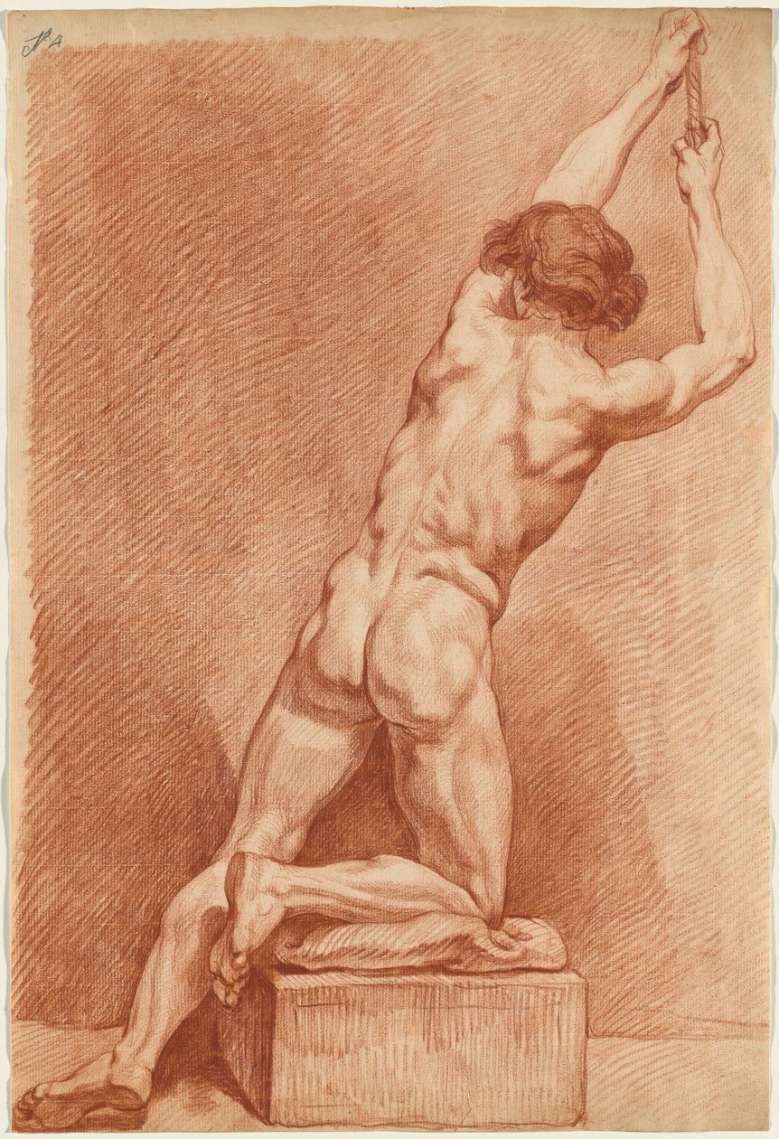Egy férfi akt hátulról alkotó: French 18th Century