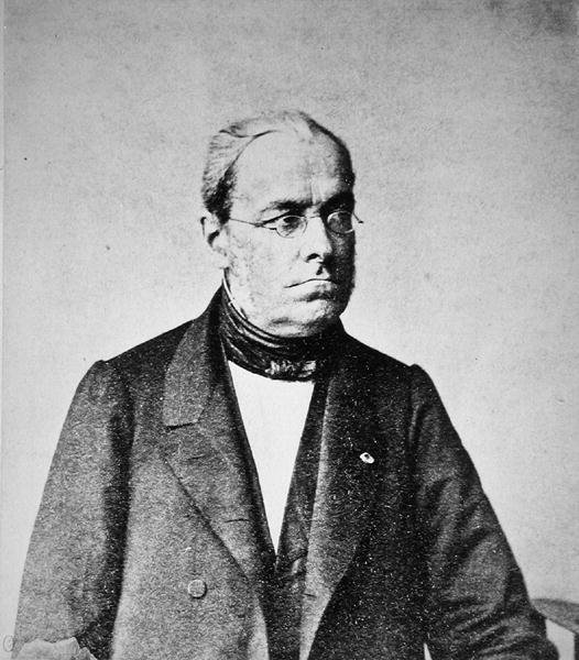 Jules Dupuit (1804-66) 1860 körül (f/w fotó) alkotó: French Photographer