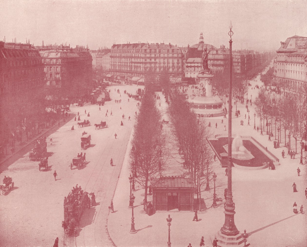 Párizs: Place de la Republique (f/w fotó) alkotó: French Photographer