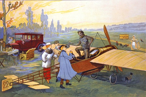 Repülés (színes litho) alkotó: French School