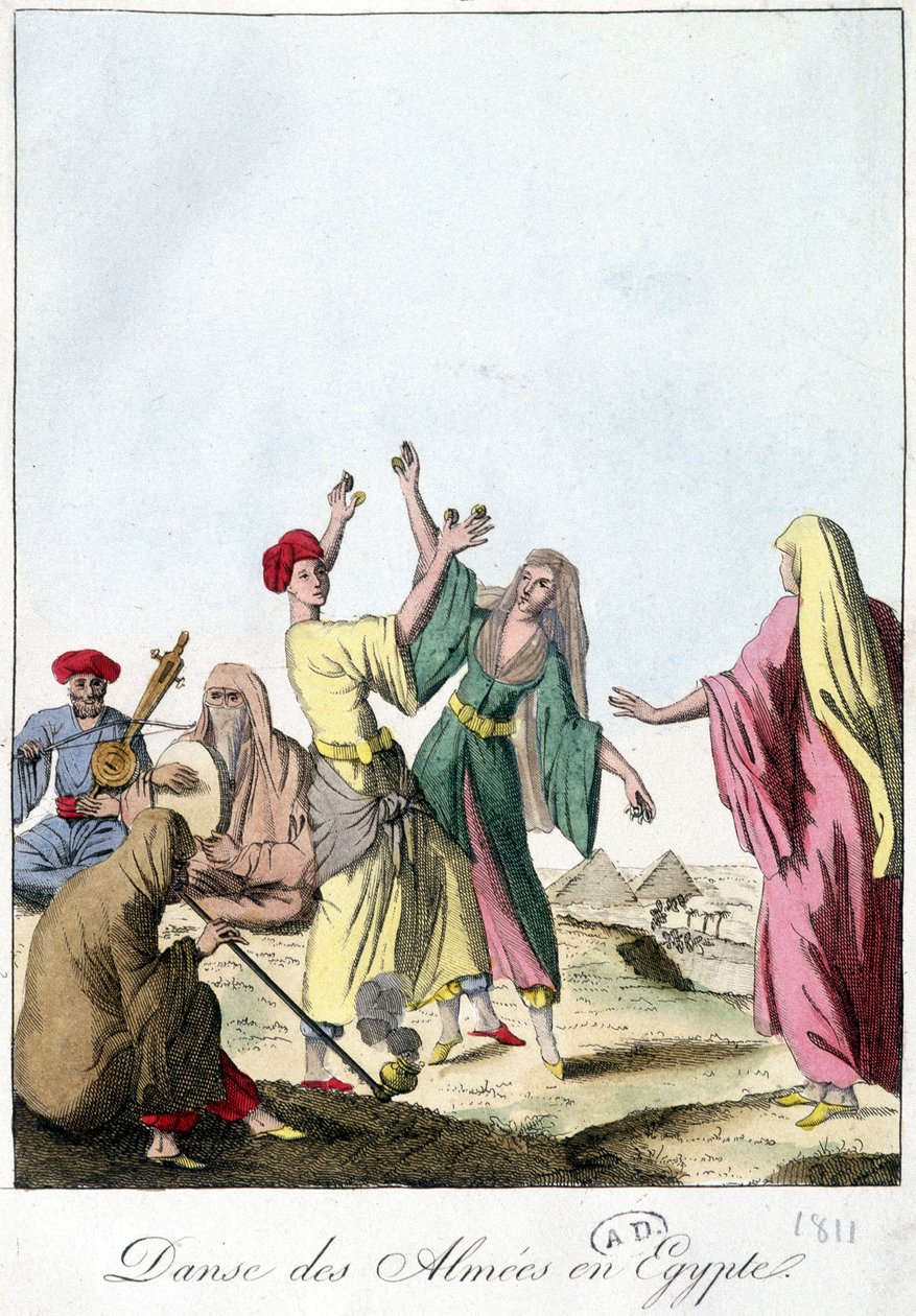 Almies tánca Egyiptomban. 1811. alkotó: French School