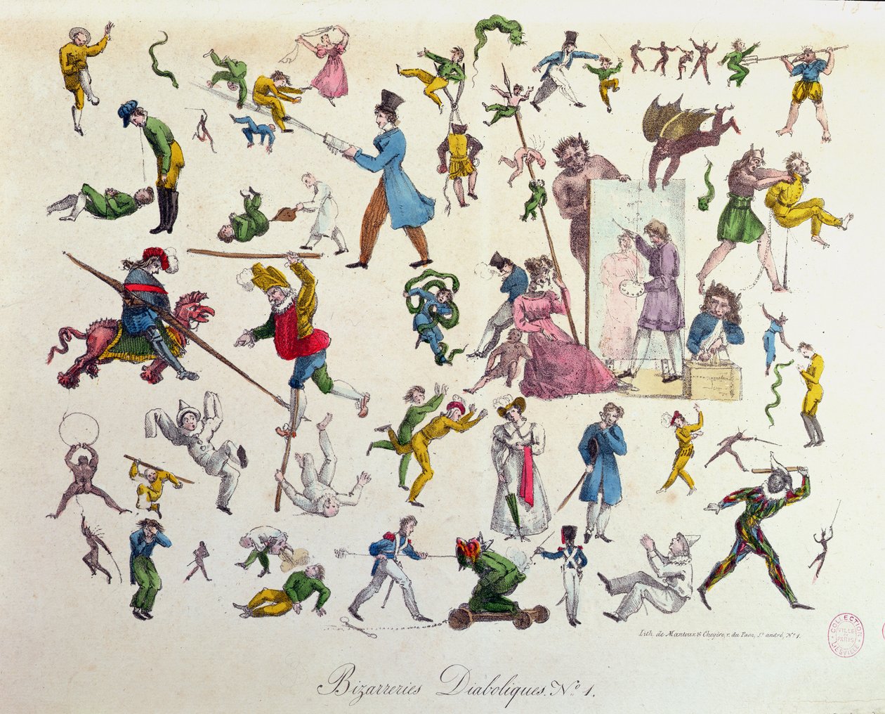 Ördögi furcsaságok, 1823 alkotó: French School
