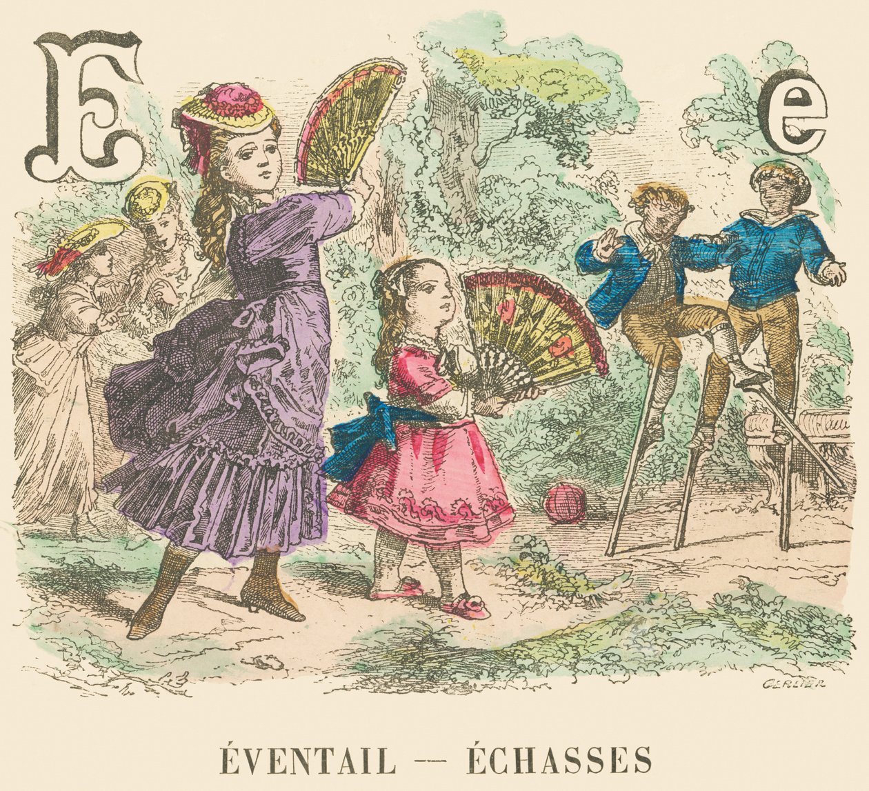 E: Legyező — gólyalábasok alkotó: French School