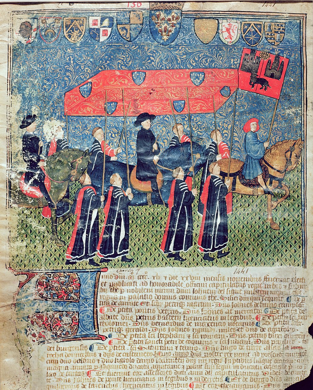VII. Károly (1403-61) bejárata Toulouse-ba alkotó: French School