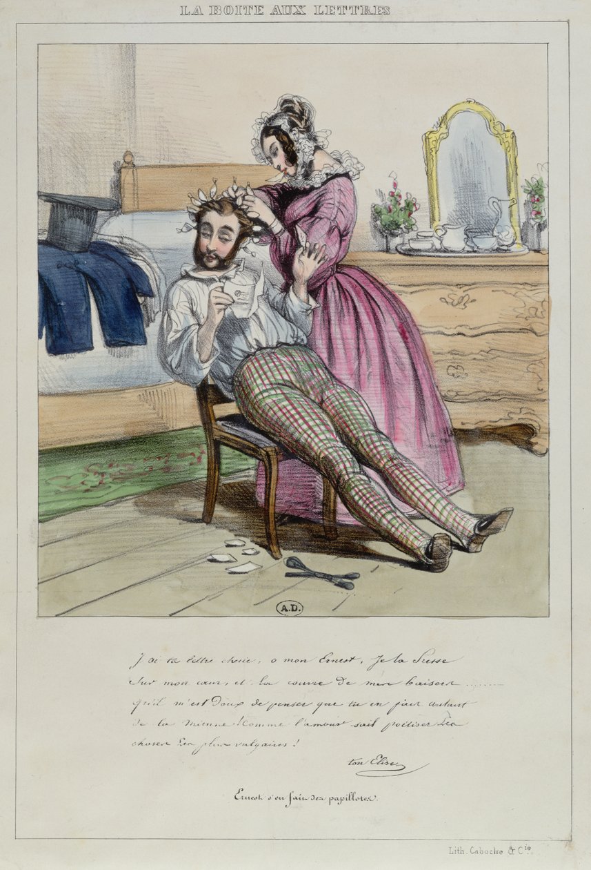 Ernestnek begöndörödött a haja, 1840 körül alkotó: French School