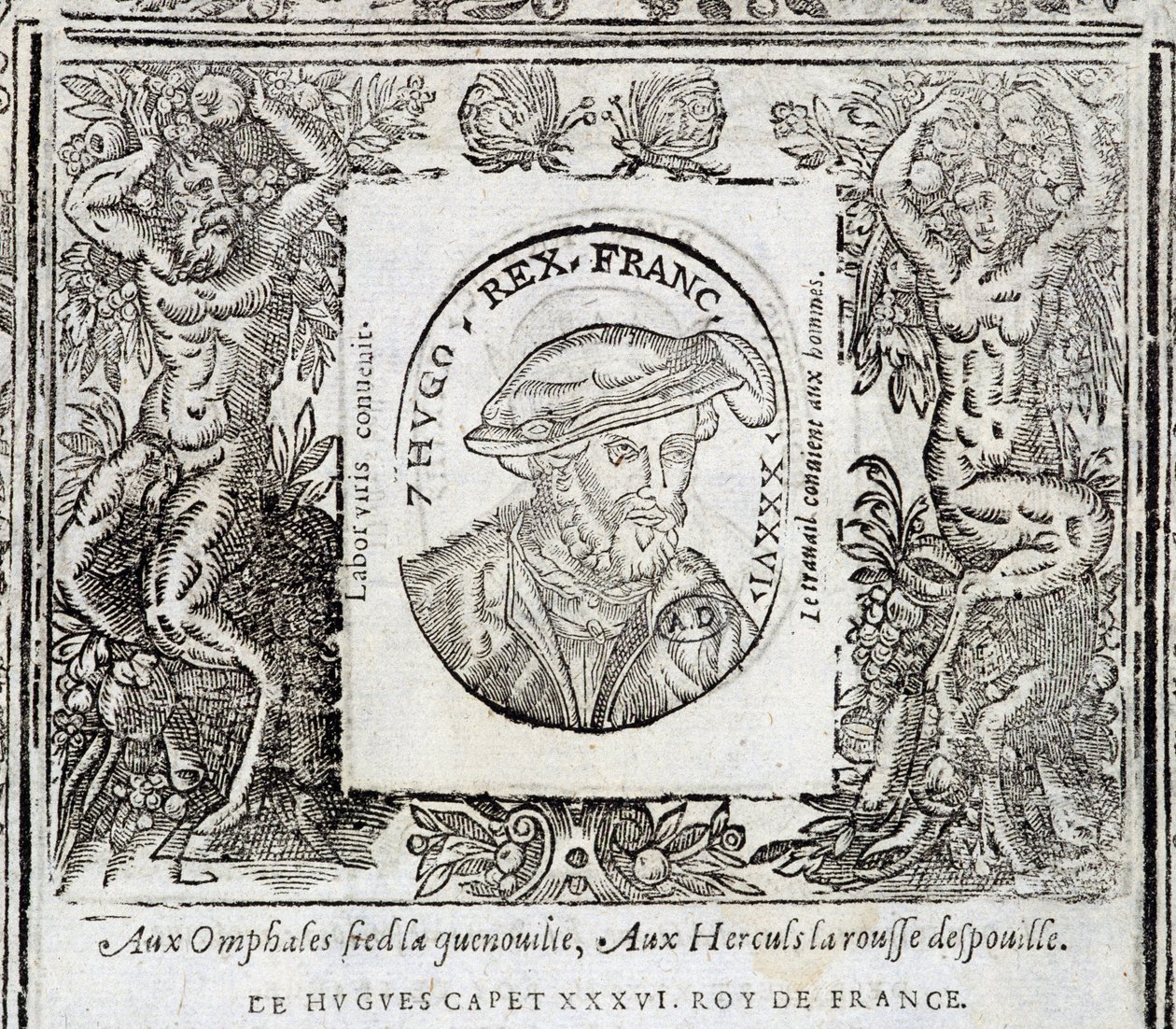 Hugues Capet - a "Capetian királyok" című könyvben. alkotó: French School