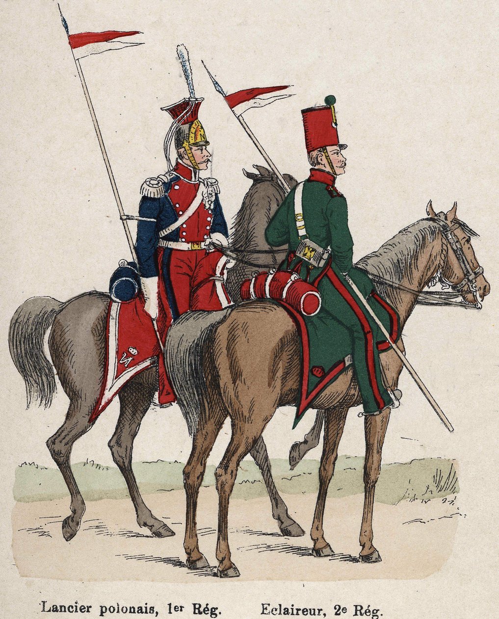 I. Napóleon császári gárda: Lengyel Lancer alkotó: French School