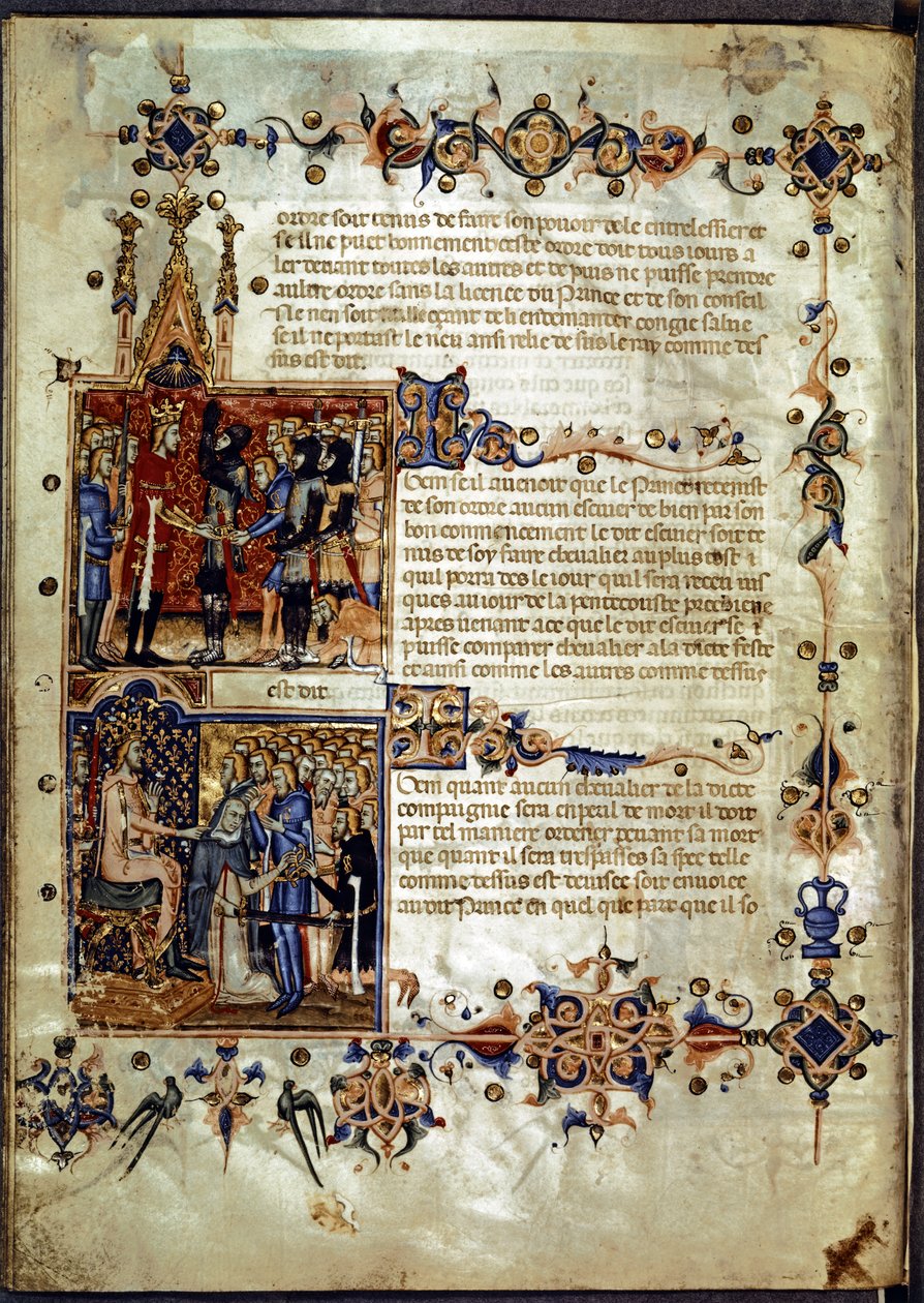 LOVAGOK "A hűségeskü" (felső rész) alkotó: French School