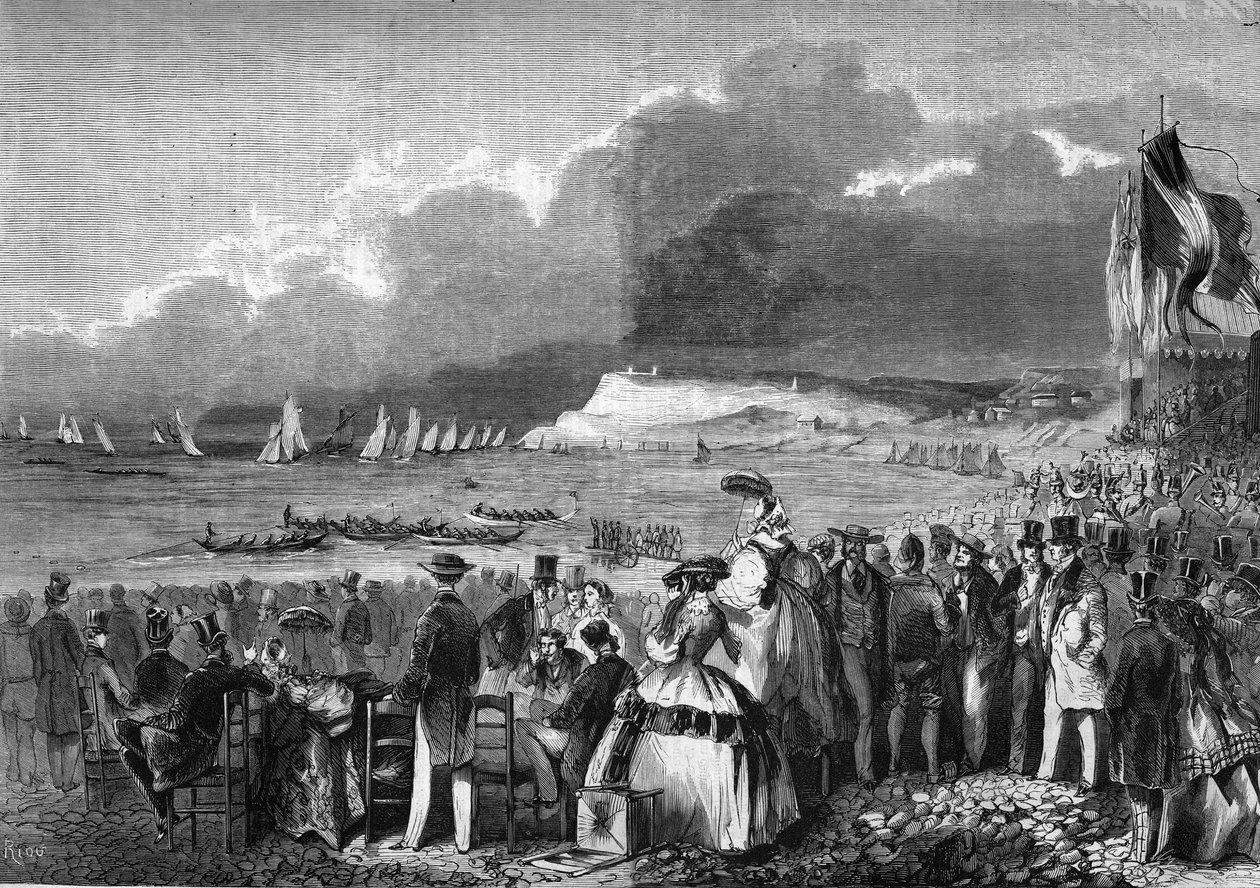 A Le Havre-i regatták 1857-ben. alkotó: French School