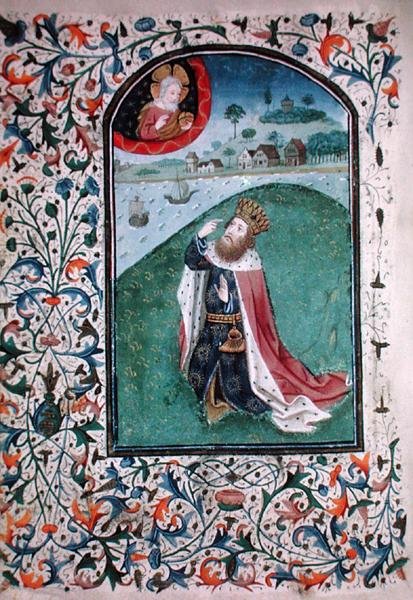 Ms Gen 288 f.131v Vision, c.1460 (vellum) alkotó: French School