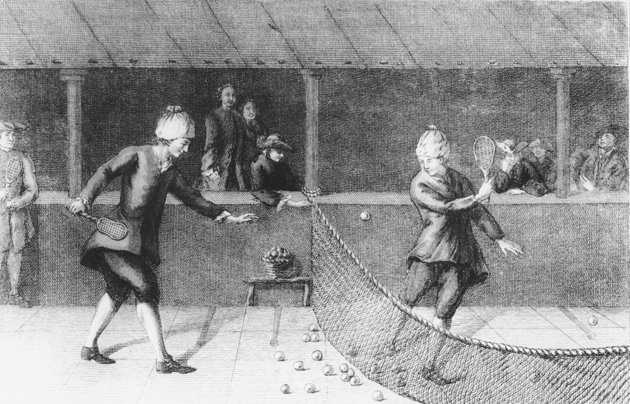 Jeu de Paume játéka Párizsban (metszet) alkotó: French School
