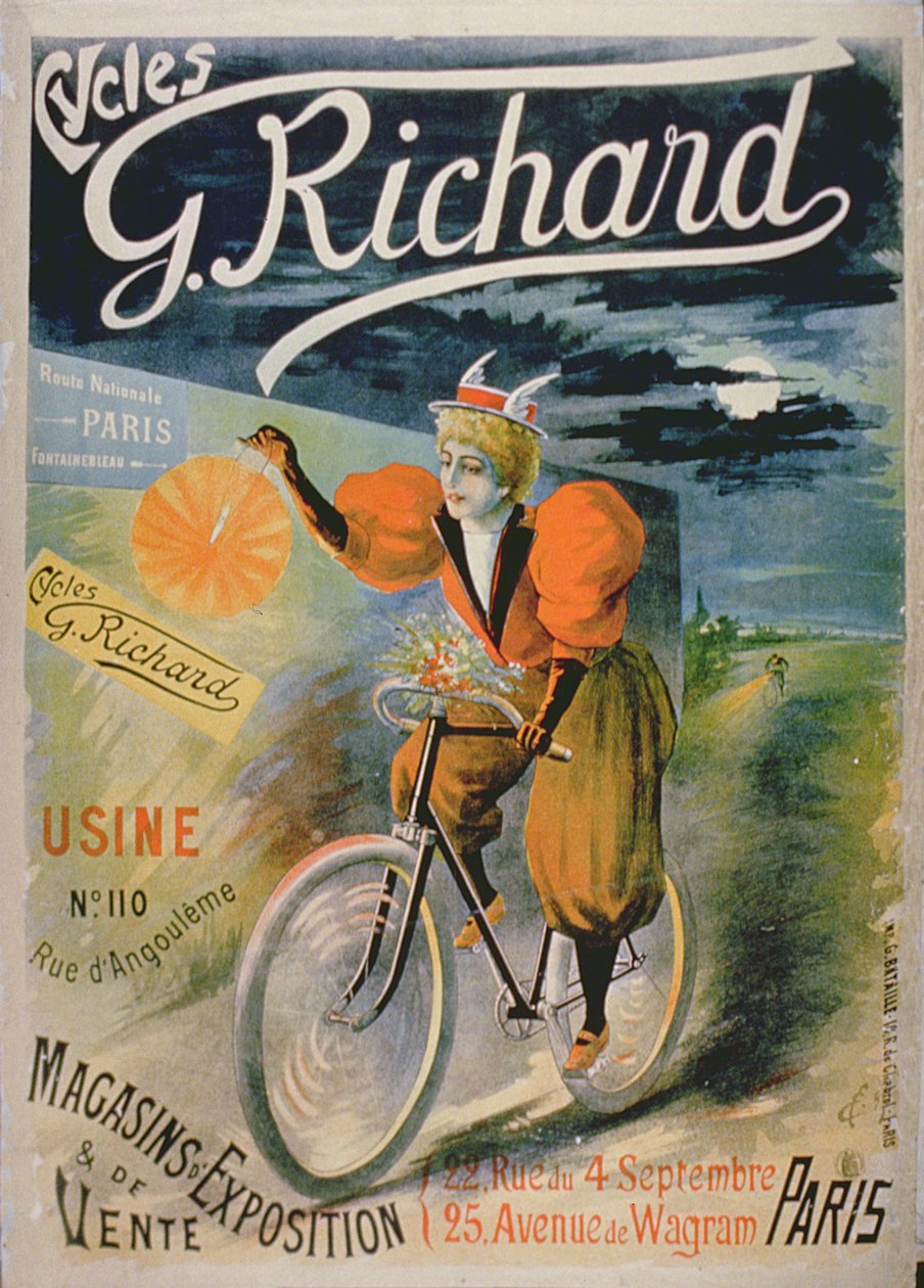 G. Richard Cycles reklámplakát, Párizs alkotó: French School