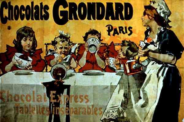„Grondard Chocolates” reklámplakát, Párizs (színes litho) alkotó: French School