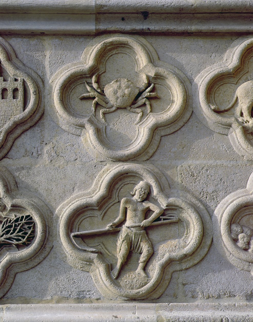 A rákot és júniust ábrázoló négyszárnyúak, 1220 körül alkotó: French School