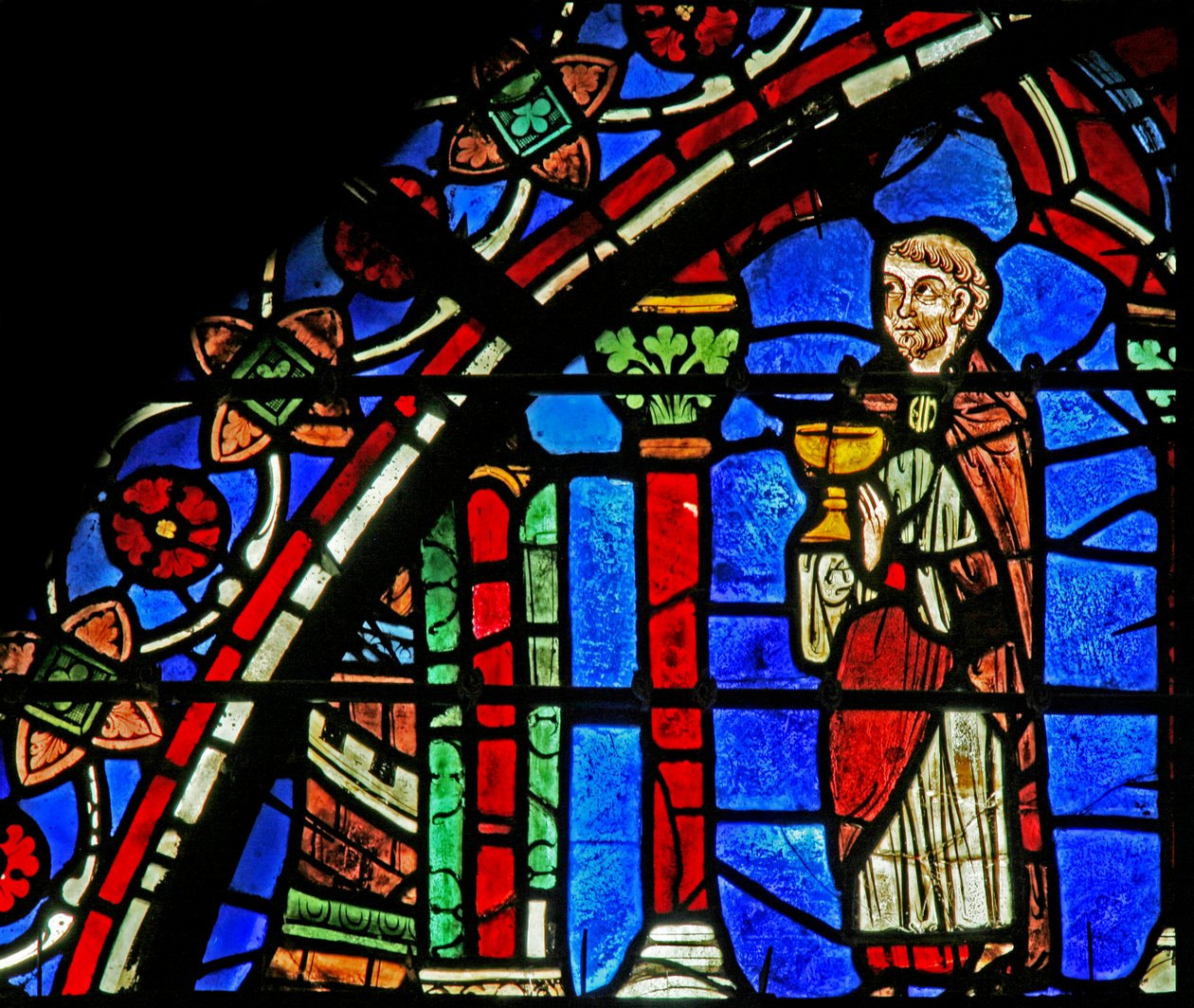 St Cheron ablaka: pap kehelyével (w15) alkotó: French School