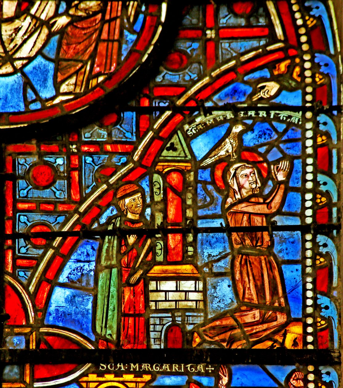 Szent Margit imádkozik alkotó: French School