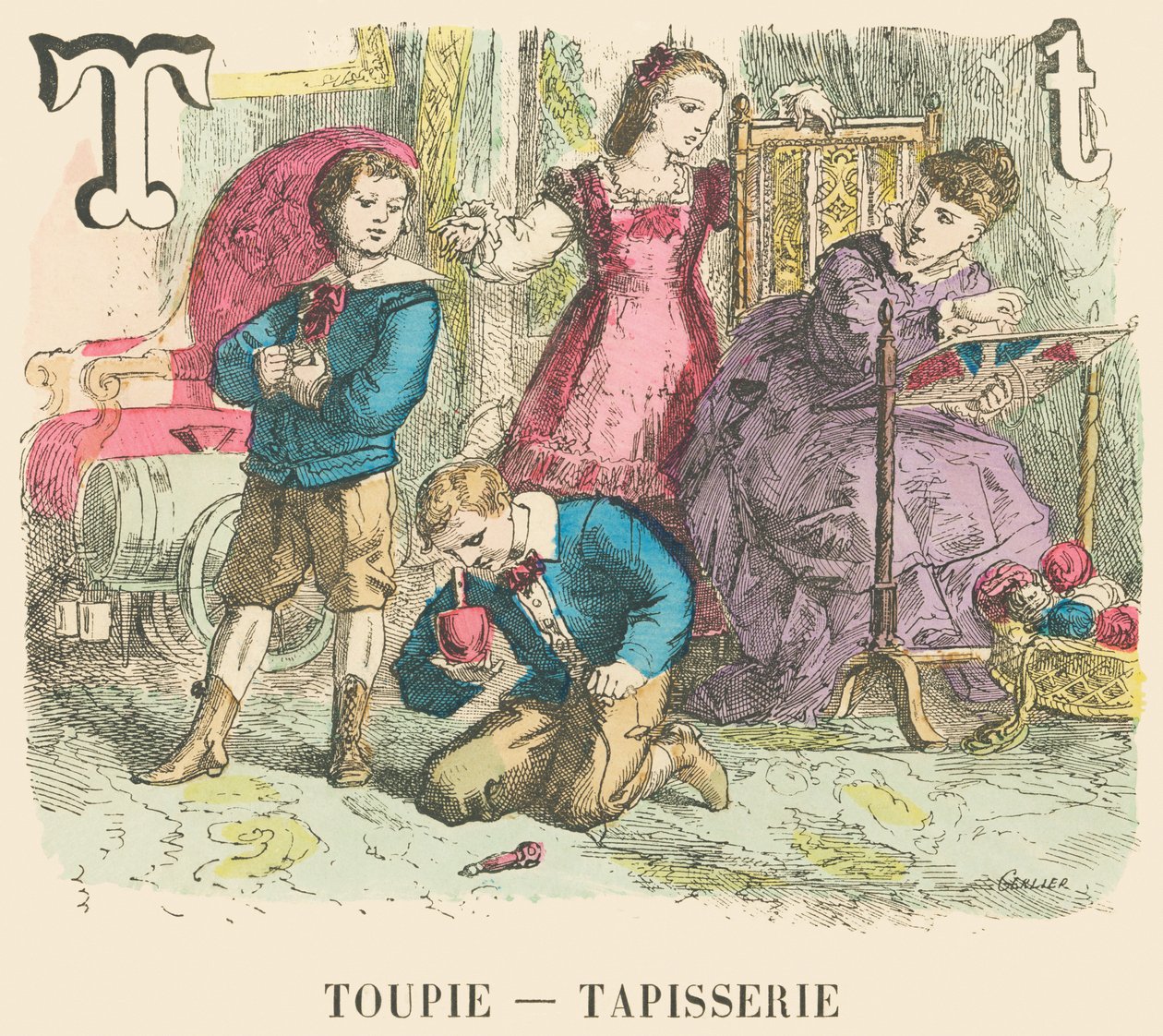 T: Felső — Gobelin alkotó: French School