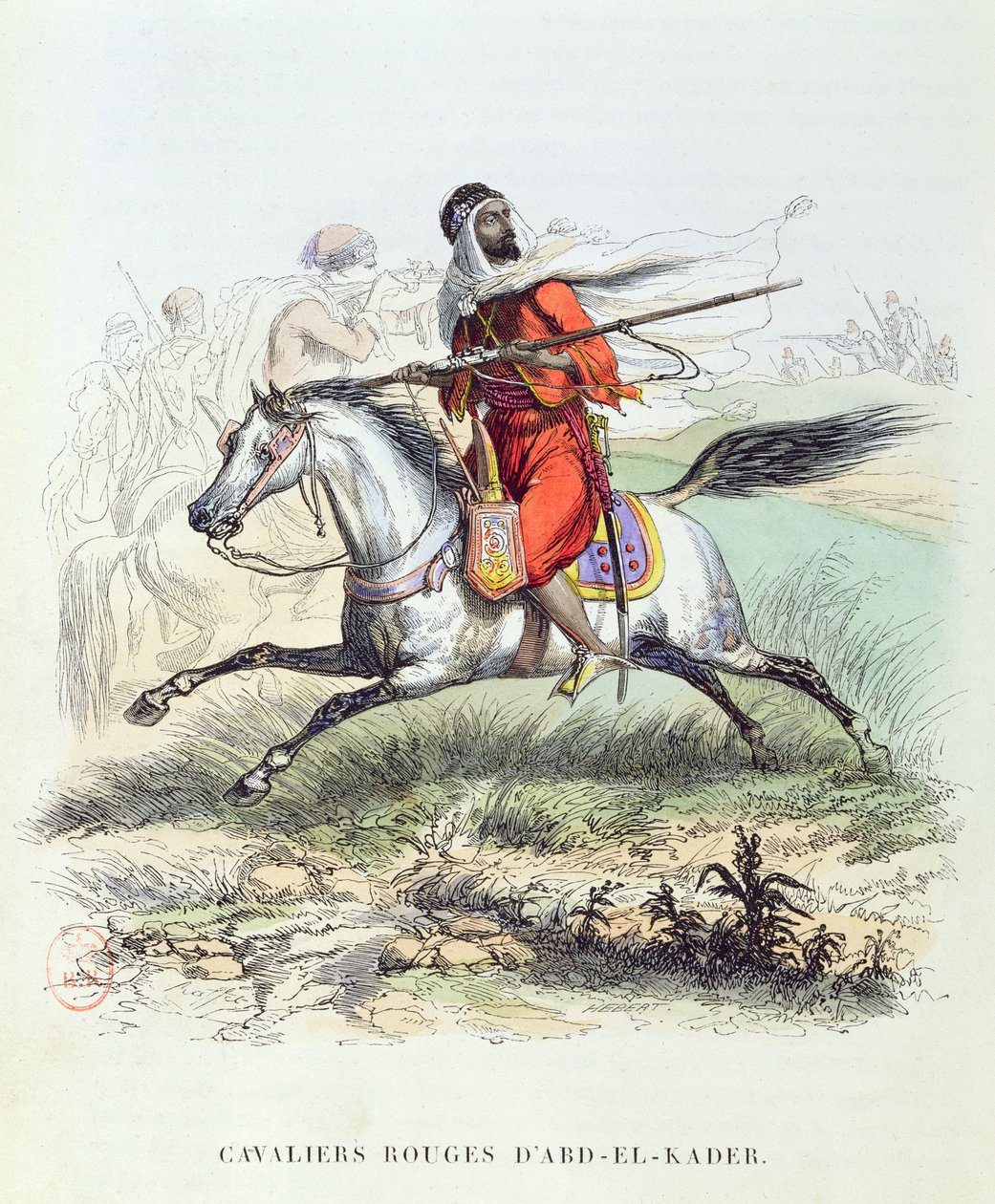 Abd El-Kader vörös lovassága, 1840-45 körül alkotó: French School