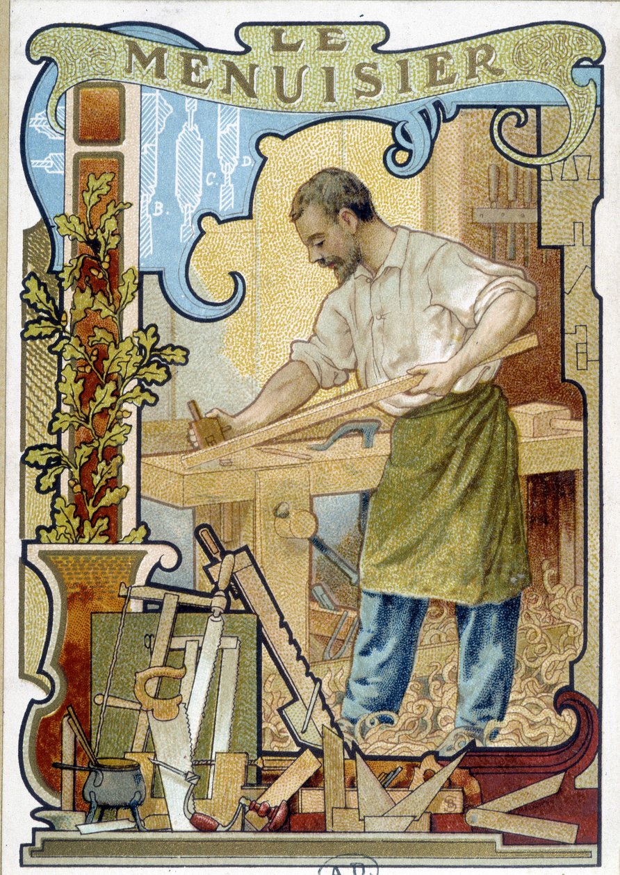 Az asztalos - Chromo. alkotó: French School