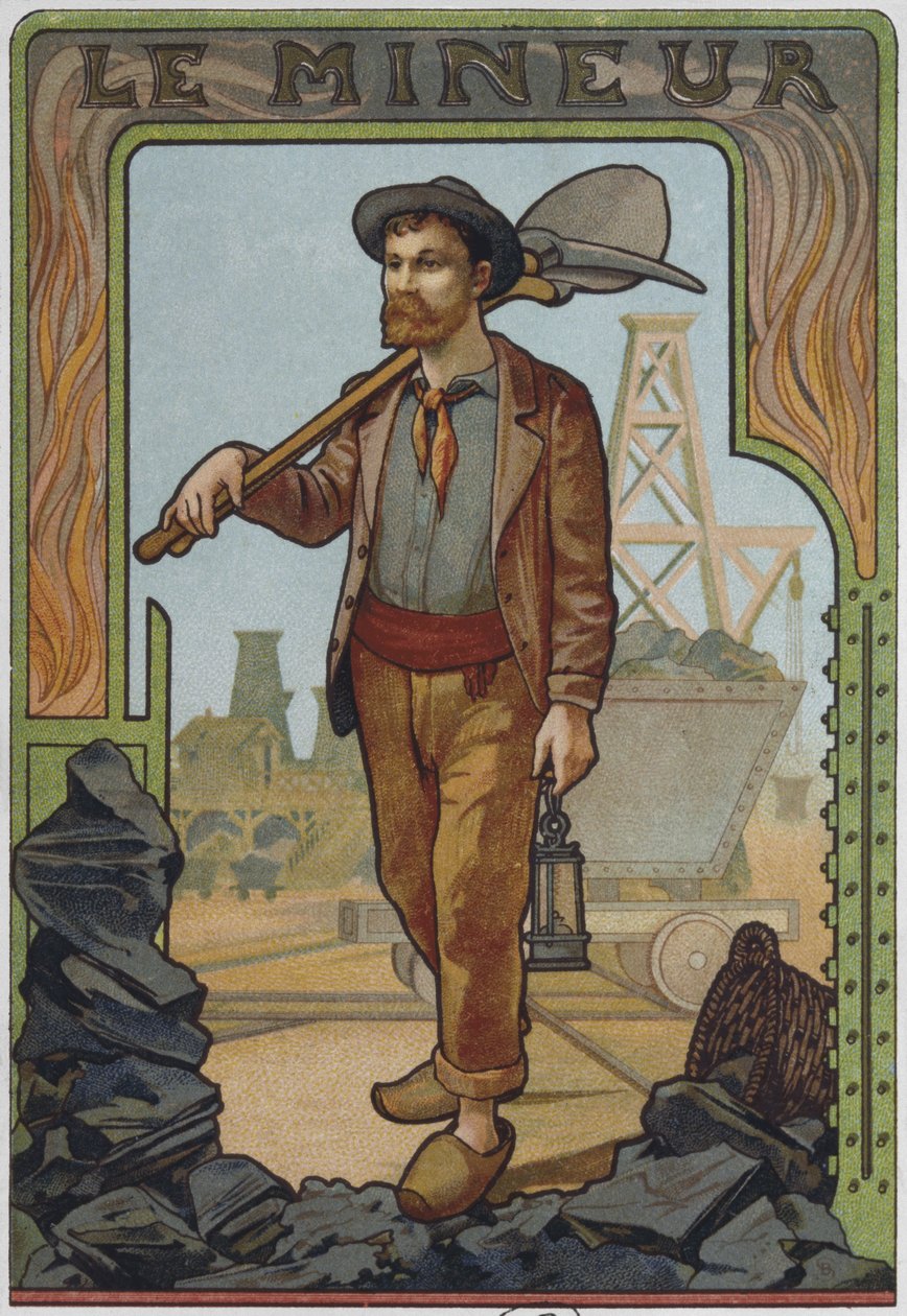 A szénbányász, 1900 körül alkotó: French School