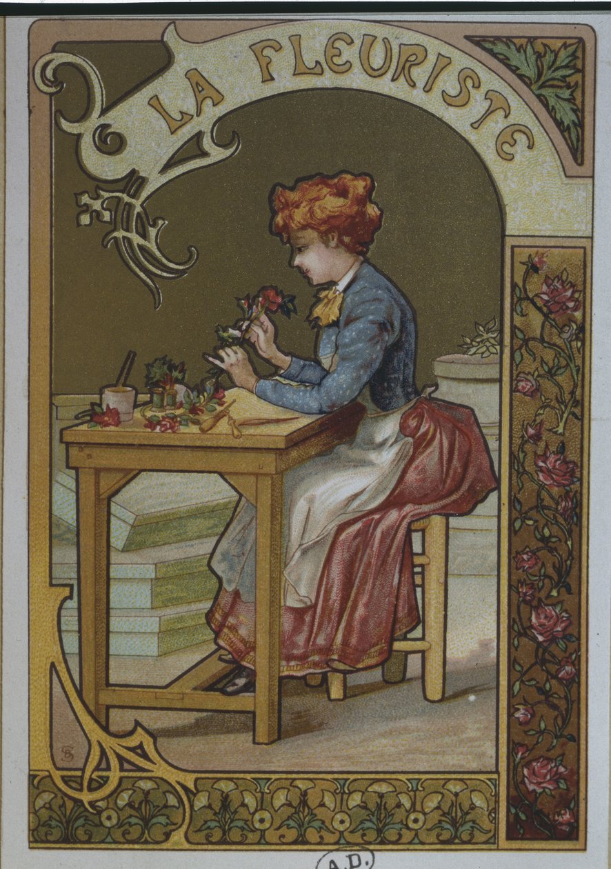A viráglány, 1900 körül alkotó: French School