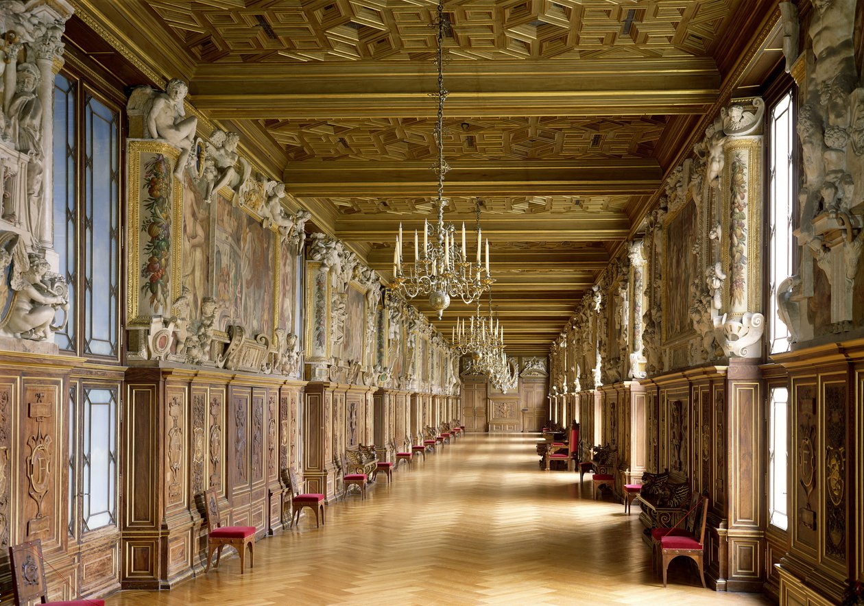 A Galerie Francois I látképe, 1528-40 alkotó: French School