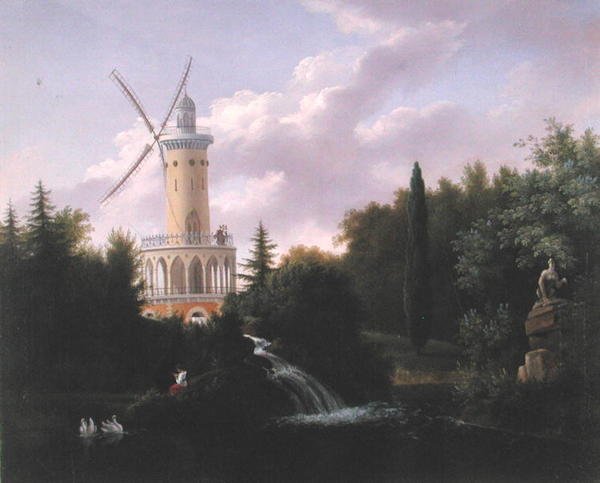 Szélmalom a párizsi Folie-Beaujonban, 1830 körül alkotó: French School
