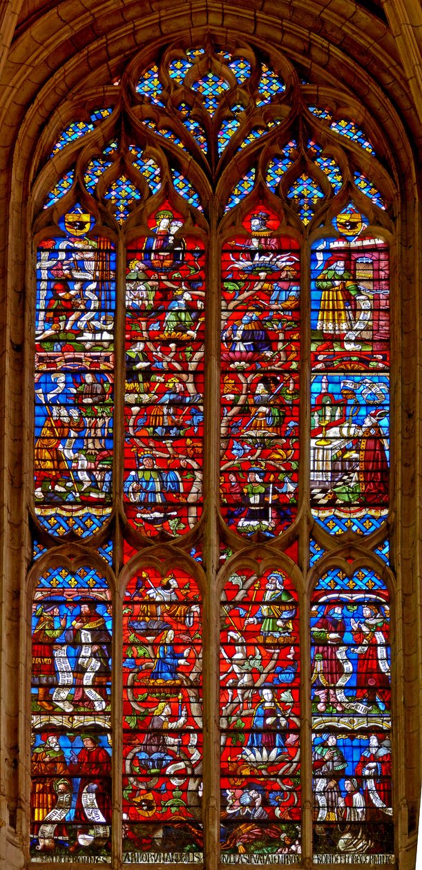 A Jesse fáját ábrázoló w116 ablak alkotó: French School