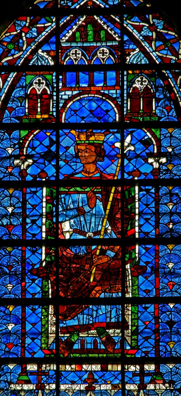 Királyt ábrázoló w122 ablak alkotó: French School