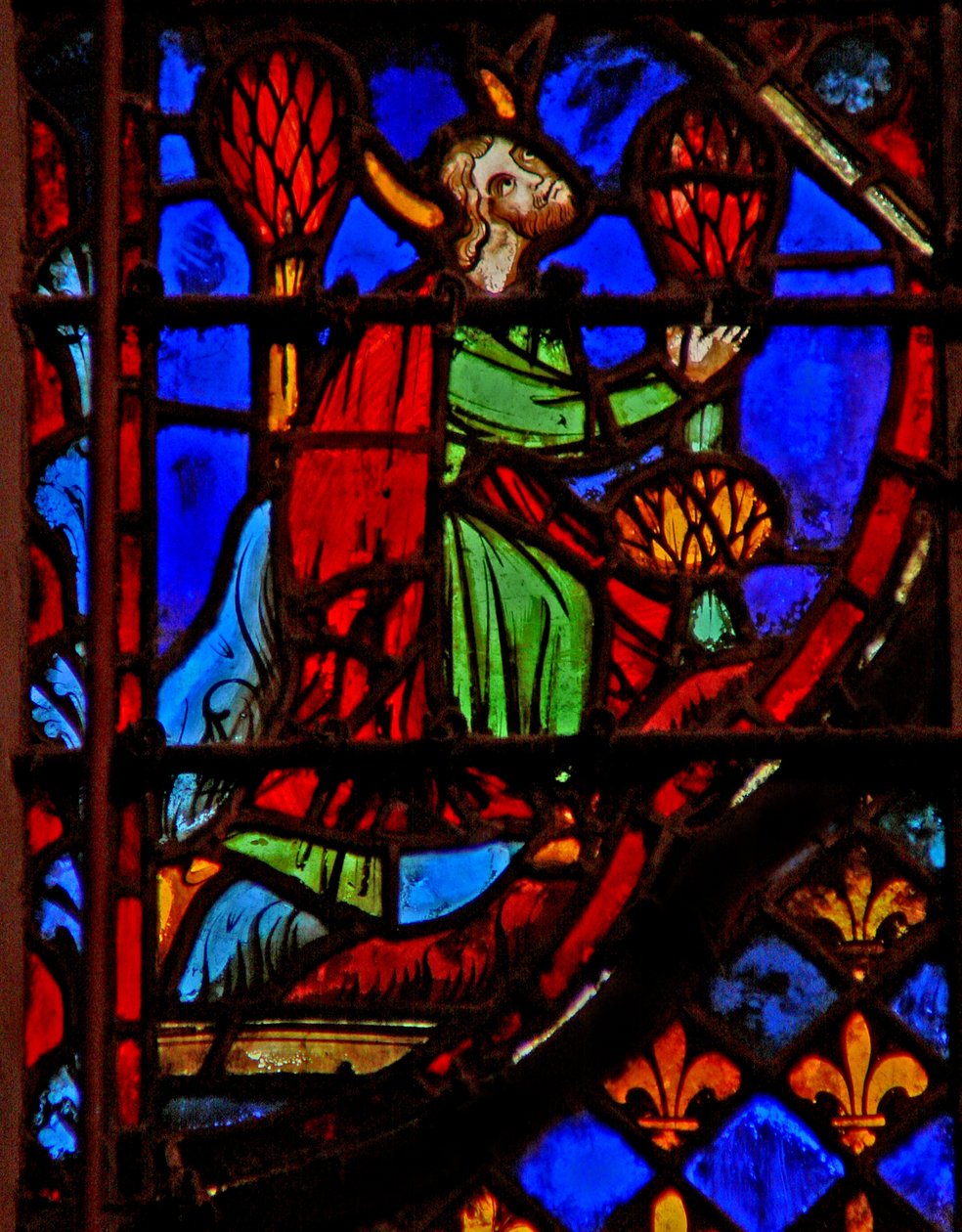 Ablak w3 Mózes imádkozik Numb XI 31 alkotó: French School