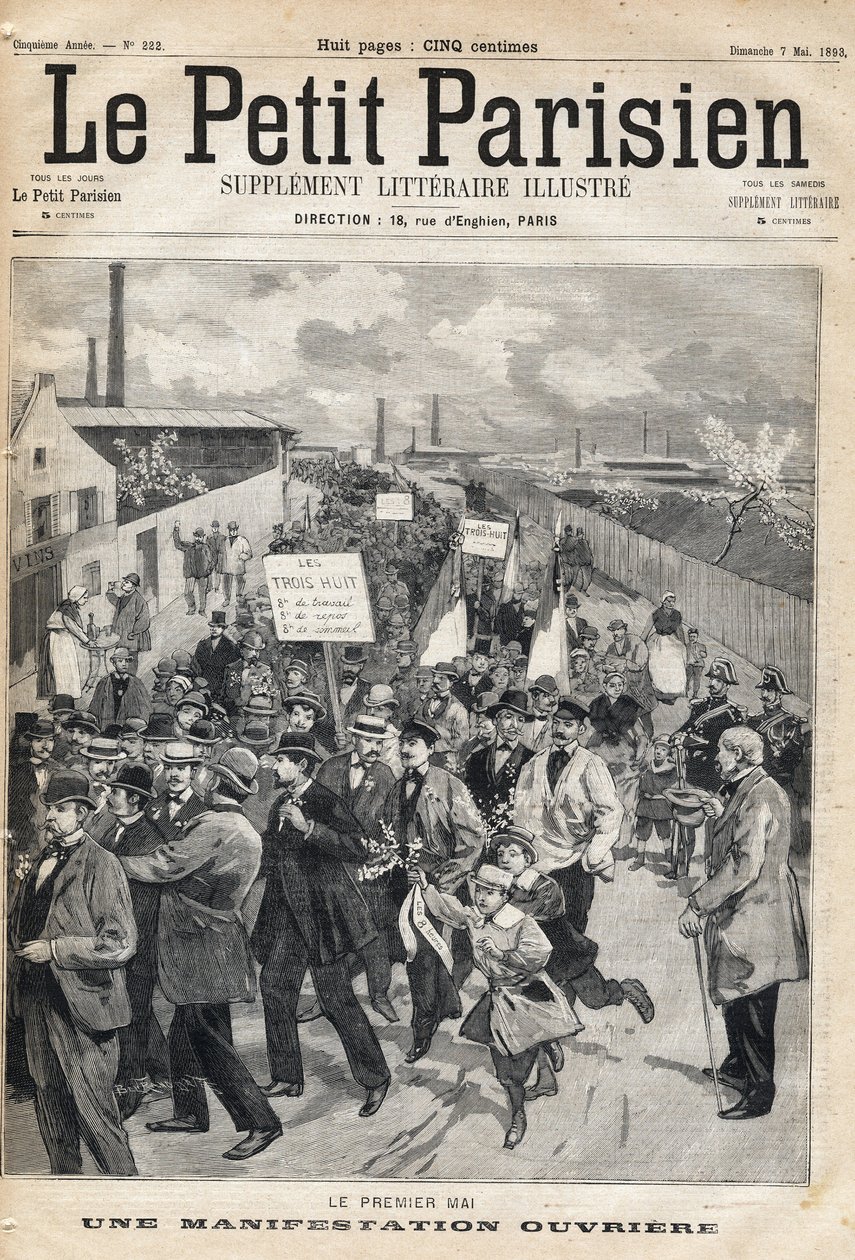 Munkásdemonstráció május 1-jén alkotó: French School