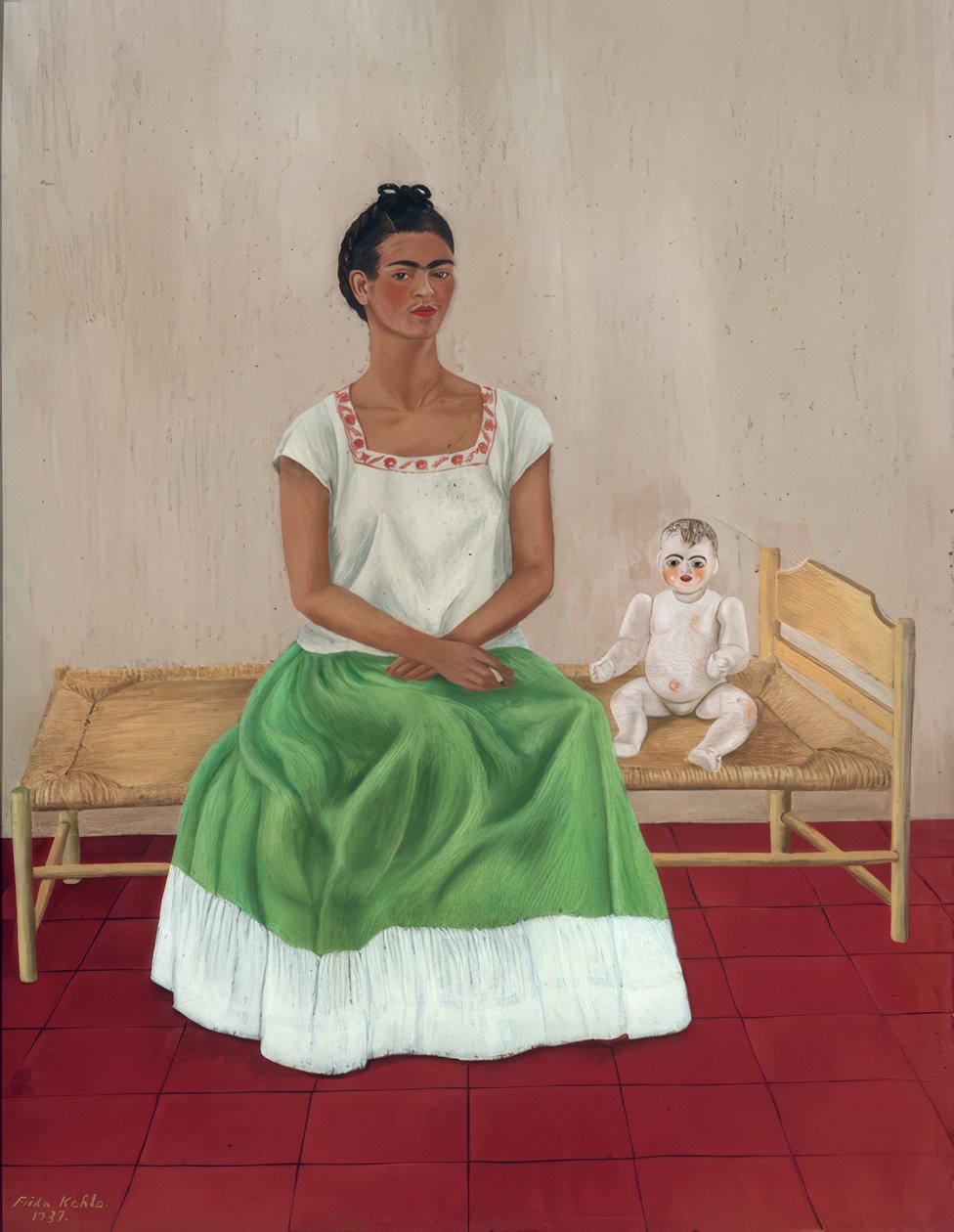 Önarckép ággyal alkotó: Frida Kahlo