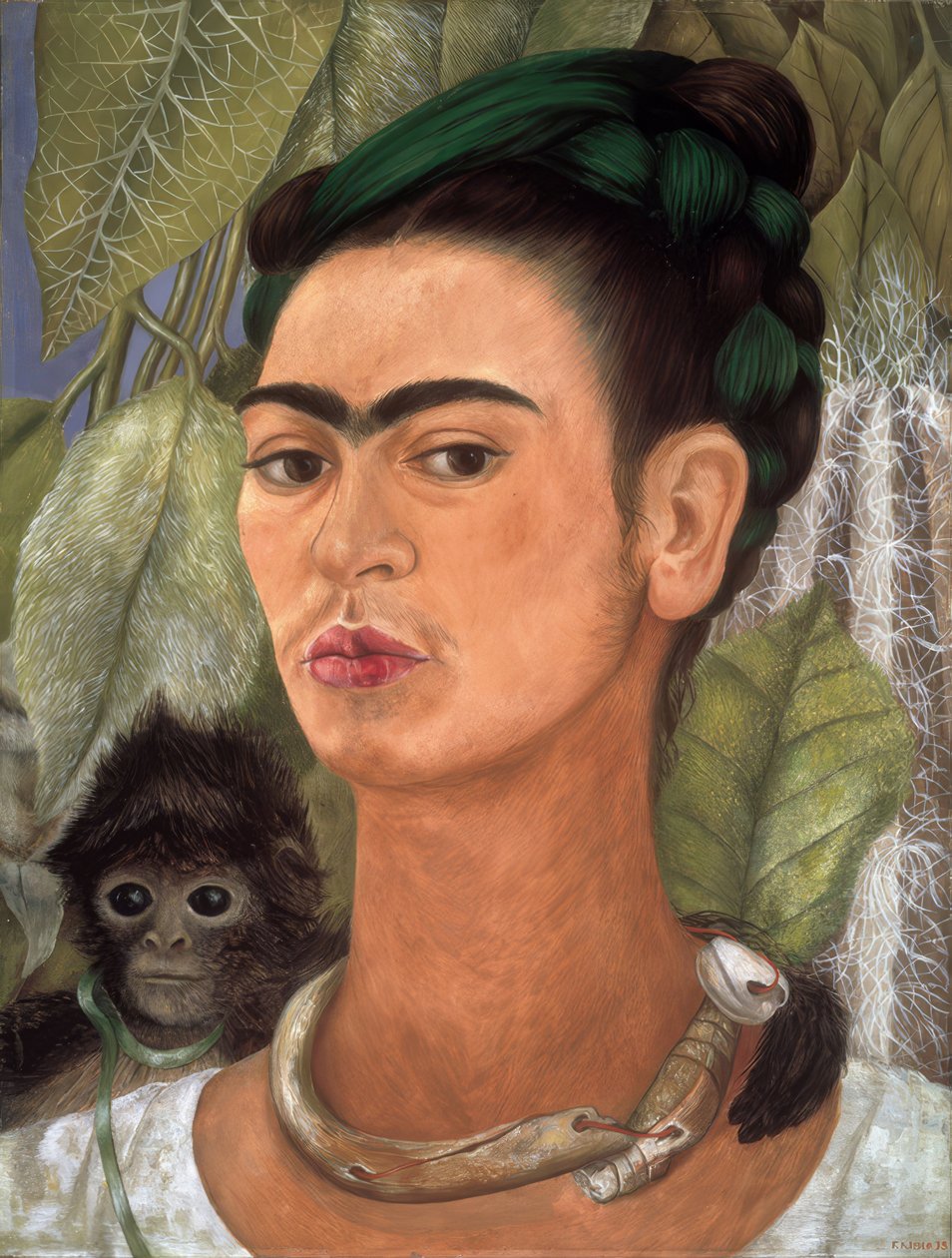 Önarckép majommal alkotó: Frida Kahlo